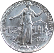 Lynchburg sesquicentennial half dollar commemorative reverse-cutout.png